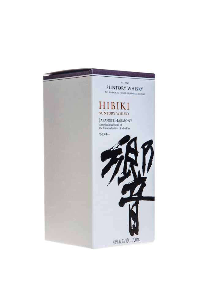 A white box with Suntory Whisky Hibiki