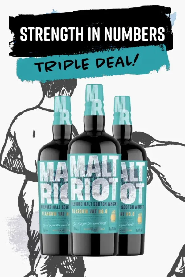 Scotch Whisky Gift Set:  Malt Riot Triple Deal