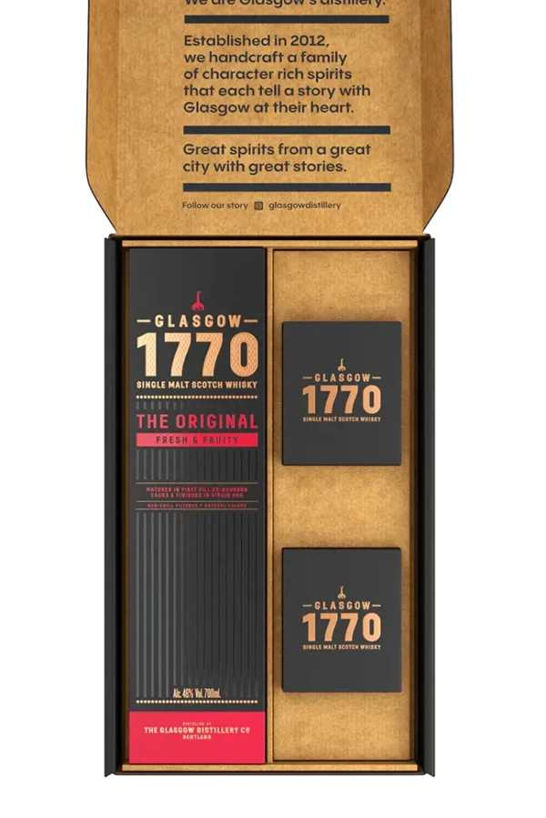 1770 Signature Range Gift Set – The Original 700mL with two branded glasses in branded cartons